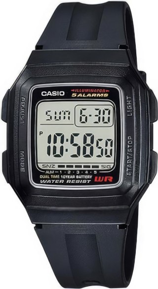 CASIO Zegarek Męski CASIO F-201WA-1ADF + BOX