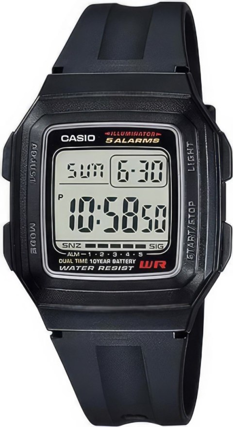 CASIO Zegarek Męski CASIO F-201WA-1ADF + BOX