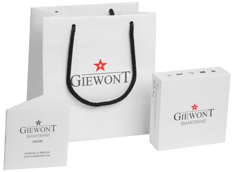 Giewont Smartband GIEWONT Fit&GO Duo GW200-1 - Black + Pasek Alert Red