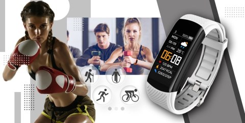 Giewont Smartband GIEWONT Fit&GO Duo GW200-2 - Black + Pasek Ice White