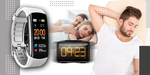 Giewont Smartband GIEWONT Fit&GO Duo GW200-2 - Black + Pasek Ice White