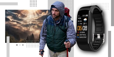 Giewont Smartband GIEWONT Fit&GO Duo GW200-2 - Black + Pasek Ice White