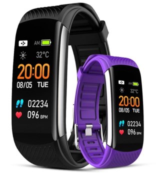 Giewont Smartband GIEWONT Fit&GO Duo GW200-3 - Black + Pasek Flora Violet