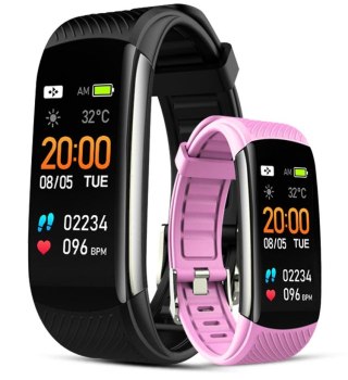 Giewont Smartband GIEWONT Fit&GO Duo GW200-4 - Black + Pasek Think Pink