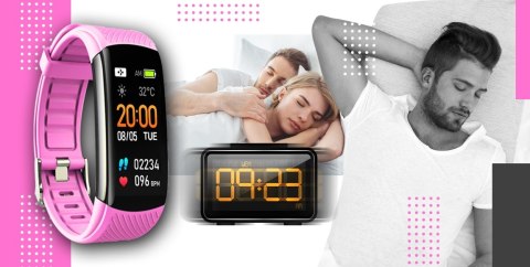 Giewont Smartband GIEWONT Fit&GO Duo GW200-4 - Black + Pasek Think Pink