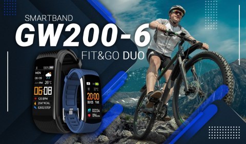 Giewont Smartband GIEWONT Fit&GO Duo GW200-6 - Black + Pasek Smart Navy