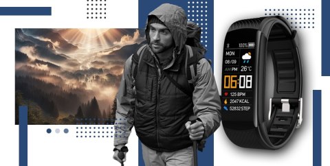 Giewont Smartband GIEWONT Fit&GO Duo GW200-6 - Black + Pasek Smart Navy