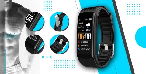 Giewont Smartband GIEWONT Fit&GO Duo GW200-7 - Black + Pasek Sky Blue