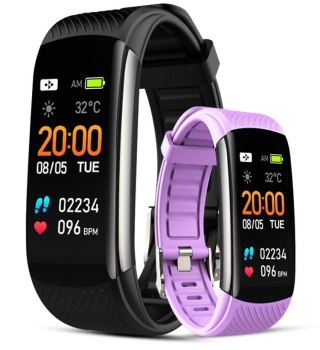 Giewont Smartband GIEWONT Fit&GO Duo GW200-8 - Black + Pasek Touch of Lavender