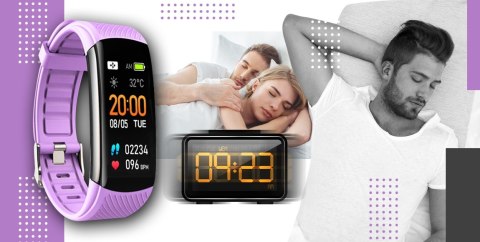 Giewont Smartband GIEWONT Fit&GO Duo GW200-8 - Black + Pasek Touch of Lavender