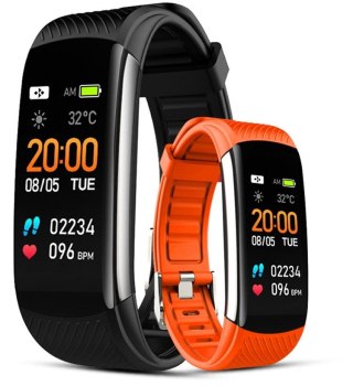 Giewont Smartband GIEWONT Fit&GO Duo GW200-9 - Black + Pasek Orange Power