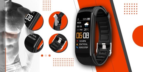 Giewont Smartband GIEWONT Fit&GO Duo GW200-9 - Black + Pasek Orange Power