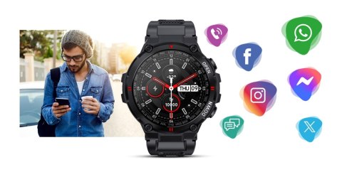 Giewont Smartwatch GIEWONT Focus SmartCall GW430-1 - Carbon