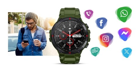 Giewont Smartwatch GIEWONT Focus SmartCall GW430-3 - Forest