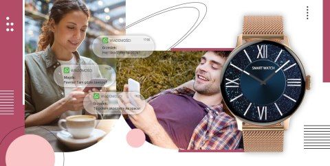 Giewont Smartwatch GIEWONT Supernova SmartCall GW330-1 Rose Gold Shine/Powder Pink