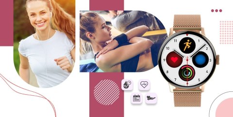 Giewont Smartwatch GIEWONT Supernova SmartCall GW330-1 Rose Gold Shine/Powder Pink