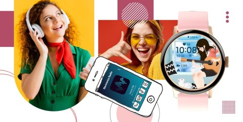 Giewont Smartwatch GIEWONT Supernova SmartCall GW330-1 Rose Gold Shine/Powder Pink