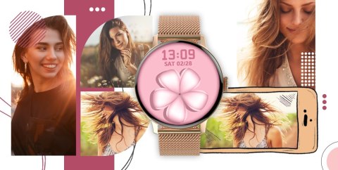 Giewont Smartwatch GIEWONT Supernova SmartCall GW330-1 Rose Gold Shine/Powder Pink