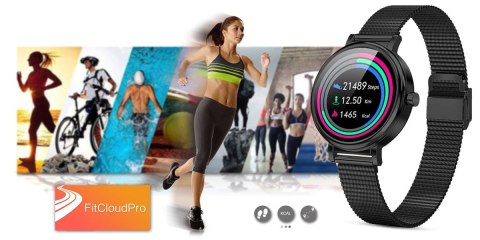 RUBICON Zegarek Damski RUBICON SMARTWATCH RNBE64-3 BLACK