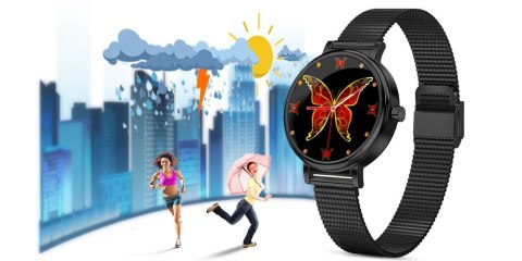 RUBICON Zegarek Damski RUBICON SMARTWATCH RNBE64-3 BLACK