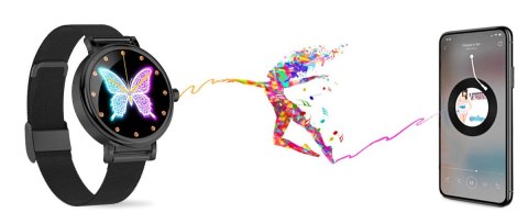 RUBICON Zegarek Damski RUBICON SMARTWATCH RNBE64-3 BLACK