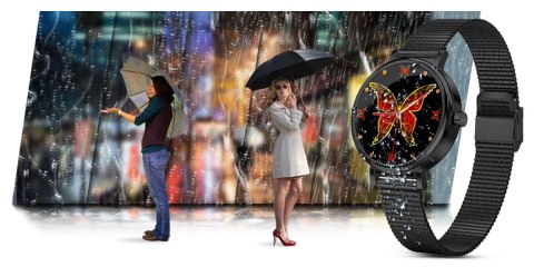 RUBICON Zegarek Damski RUBICON SMARTWATCH RNBE64-3 BLACK