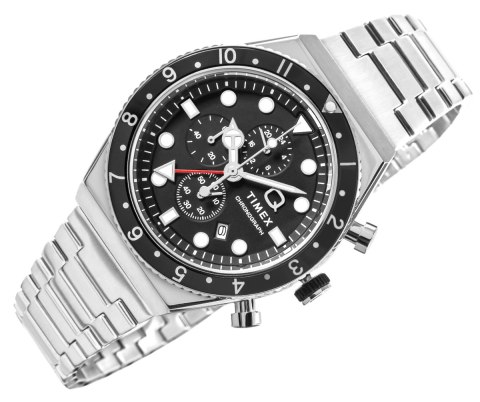Timex Zegarek Męski TIMEX Q Timex 3-Time Zone Chronograph TW2V69800 + BOX