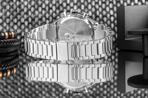 Timex Zegarek Męski TIMEX Q Timex 3-Time Zone Chronograph TW2V69800 + BOX