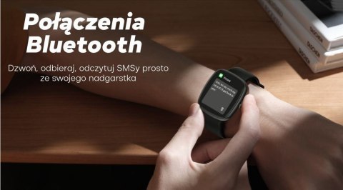 Gravity Smartwatch Damski GRAVITY GT18-2 Różowy Pasek Silikonowy + Biały Pasek