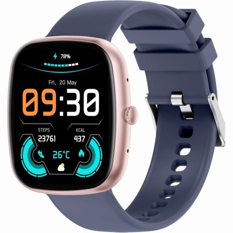 Gravity Smartwatch Damski GRAVITY GT18-3 Różowy Pasek Silikonowy + Granatowy Pasek