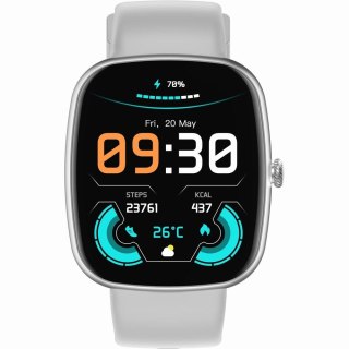 Gravity Smartwatch Damski GRAVITY GT18-5 Czarny Pasek Silikonowy + Szary Pasek