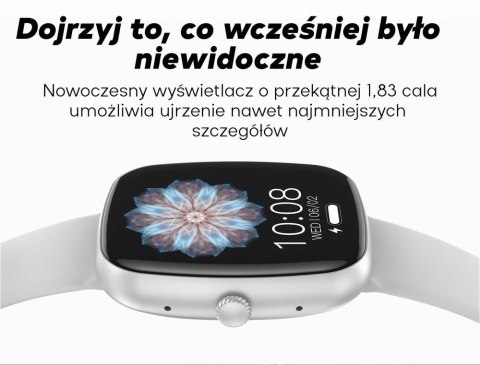 Gravity Smartwatch Damski GRAVITY GT18-5 Czarny Pasek Silikonowy + Szary Pasek