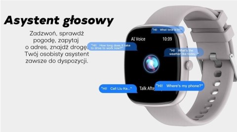 Gravity Smartwatch Damski GRAVITY GT18-5 Czarny Pasek Silikonowy + Szary Pasek