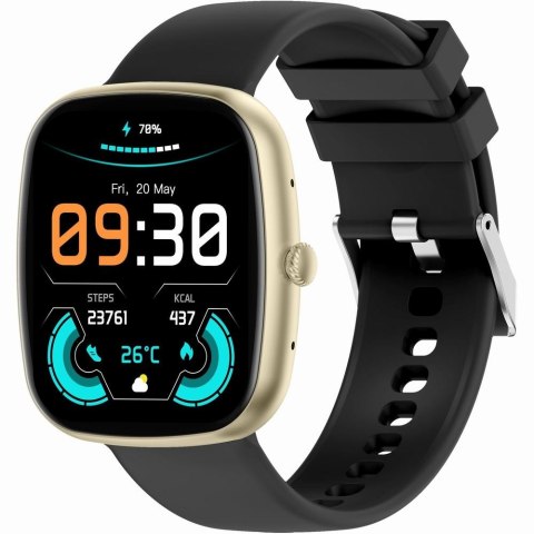 Gravity Smartwatch Damski GRAVITY GT18-7 Beżowy Pasek Silikonowy + Czarny Pasek