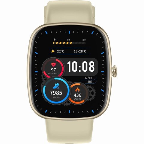 Gravity Smartwatch Damski GRAVITY GT18-8 Beżowy Pasek Silikonowy + Biały Pasek