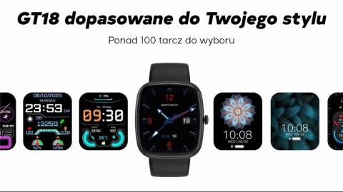 Gravity Smartwatch Damski GRAVITY GT18-8 Beżowy Pasek Silikonowy + Biały Pasek