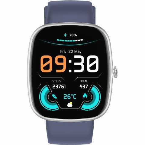 Gravity Smartwatch Męski GRAVITY GT18-6 Czarny Pasek Silikonowy + Granatowy Pasek