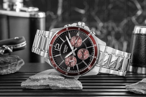 CASIO Zegarek Męski CASIO MTP-1374D-5AVDF + BOX