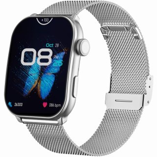 Gravity Smartwatch Damski GRAVITY GT28-10 Pasek + Bransoleta Biało Srebrny