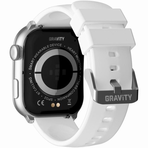 Gravity Smartwatch Damski GRAVITY GT28-10 Pasek + Bransoleta Biało Srebrny