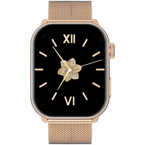 Gravity Smartwatch Damski GRAVITY GT28-5 Pasek + Bransoleta Różowe złoto Czarny