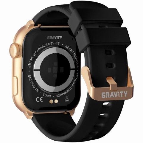 Gravity Smartwatch Damski GRAVITY GT28-5 Pasek + Bransoleta Różowe złoto Czarny