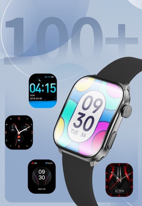 Gravity Smartwatch Męski GRAVITY GT28-1 Pasek + Bransoleta Czarny