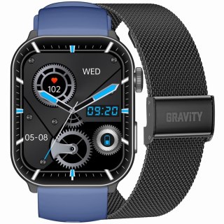 Gravity Smartwatch Męski GRAVITY GT28-3 Pasek + Bransoleta Granatowo Czarny