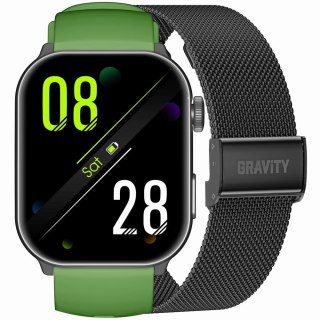 Gravity Smartwatch Męski GRAVITY GT28-4 Pasek + Bransoleta Zielono Czarny