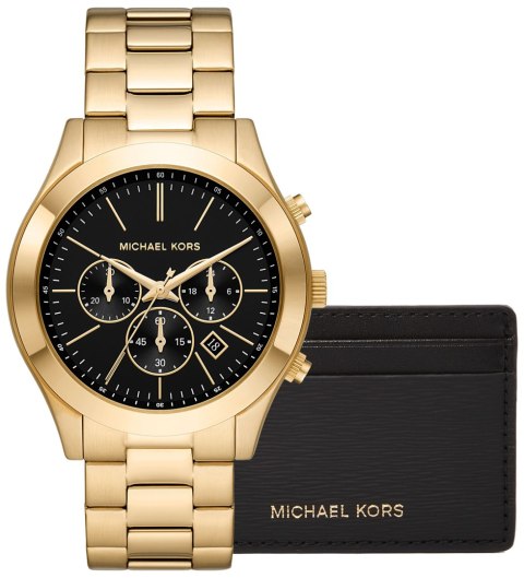 Michael Kors Zegarek Męski + Etui na karty MICHAEL KORS MK1076SET + BOX