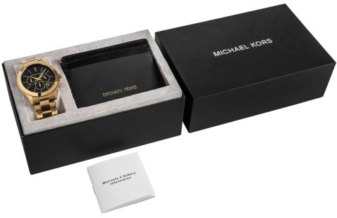Michael Kors Zegarek Męski + Etui na karty MICHAEL KORS MK1076SET + BOX