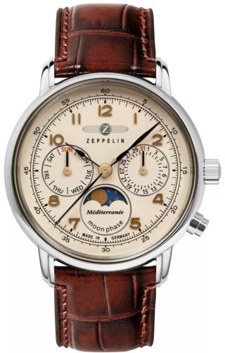 Zeppelin Zegarek Dęmski ZEPPELIN LZ121 Mediterranee Moonphase 9637-5 + BOX
