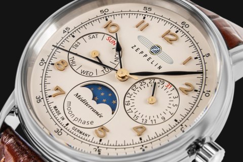 Zeppelin Zegarek Dęmski ZEPPELIN LZ121 Mediterranee Moonphase 9637-5 + BOX
