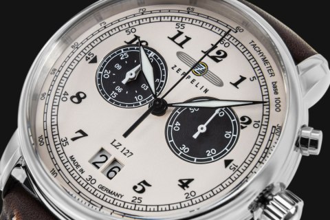 Zeppelin Zegarek Męski ZEPPELIN Graf Chronograph LZ 127 + BOX